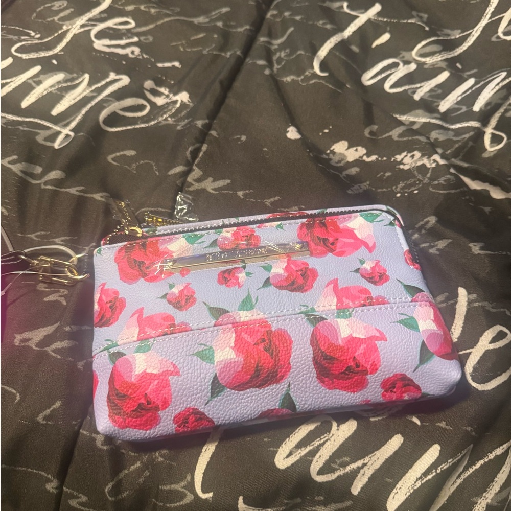 Betsey Johnson Purple and Red Heart Clutch